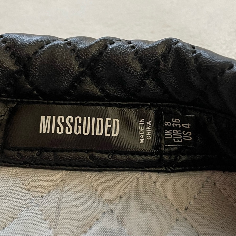 Black Oversized Leather Bubble Jacket - image 5